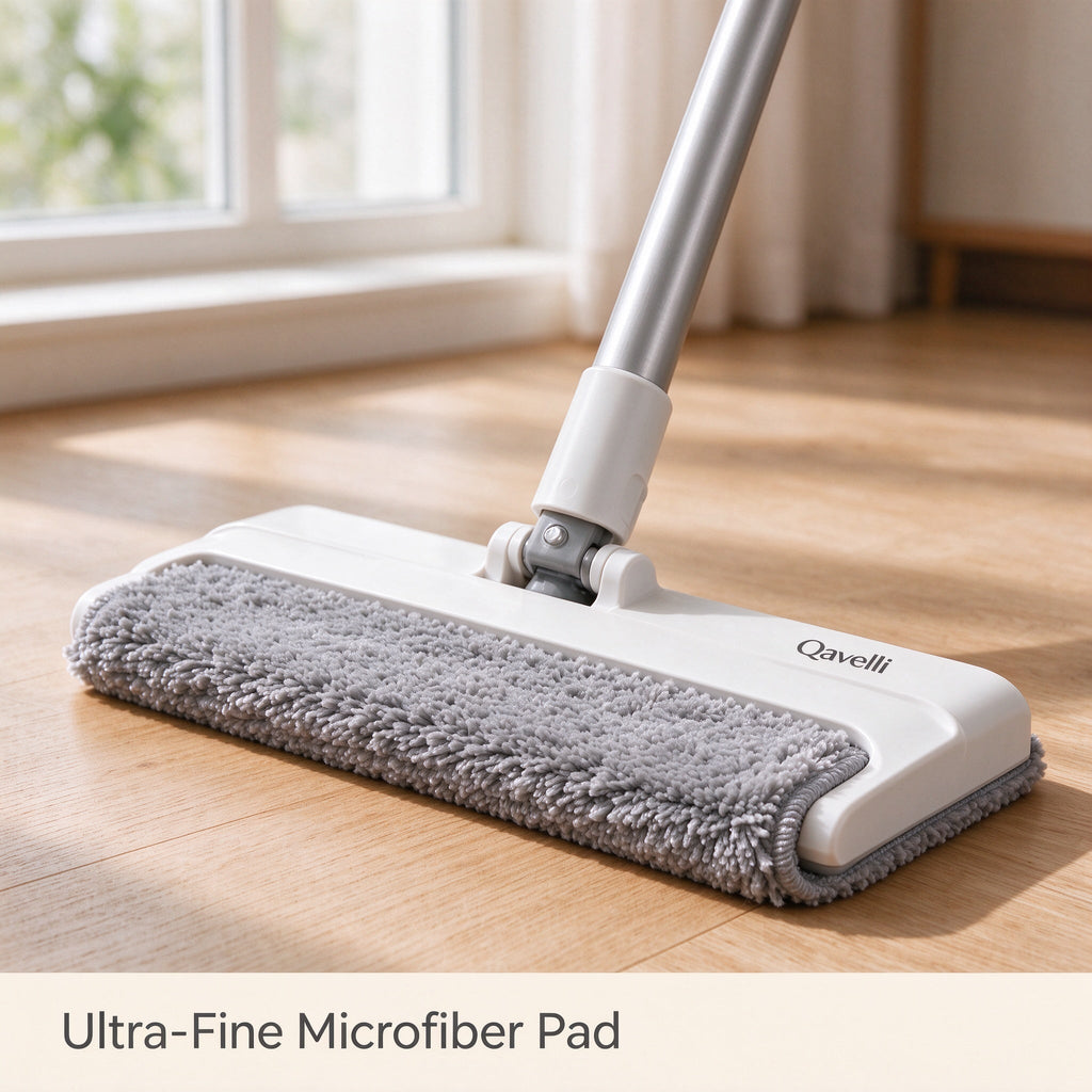 Qavelli® Microfiber Flat Mop