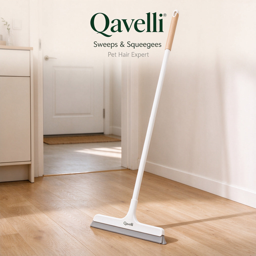 Qavelli® Silicone Broom & Squeegee